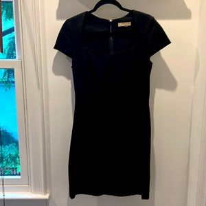 Banana Republic black sweetheart neckline waisted dress